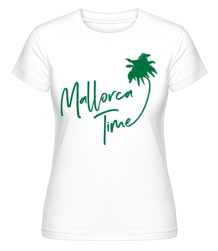 Aperçu: Mallorca Time -  T-shirt Shirtinator femme - Blanc - Devant