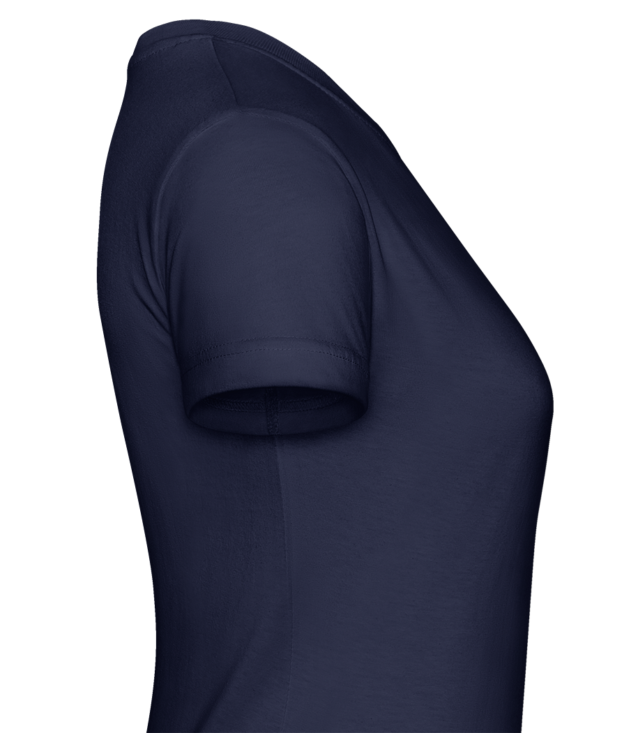Aperçu: Paresseux Fait Signe -  T-shirt Shirtinator femme - Bleu marine - Droit
