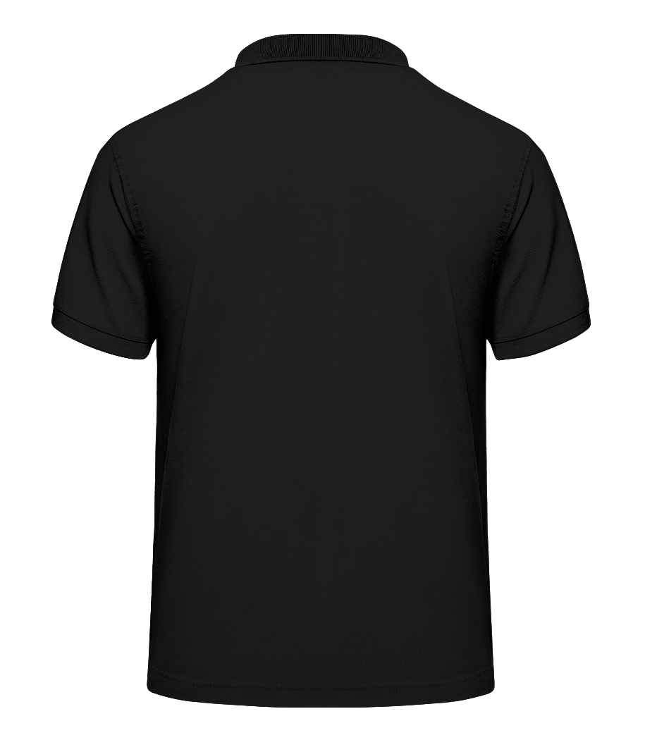 Polo en piqué fin pour hommes - Noir - Derrière
