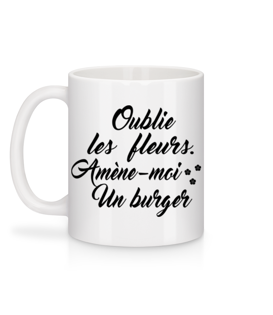 Amène-Moi Un Burger - Mug en céramique blanc - Blanc - Derrière