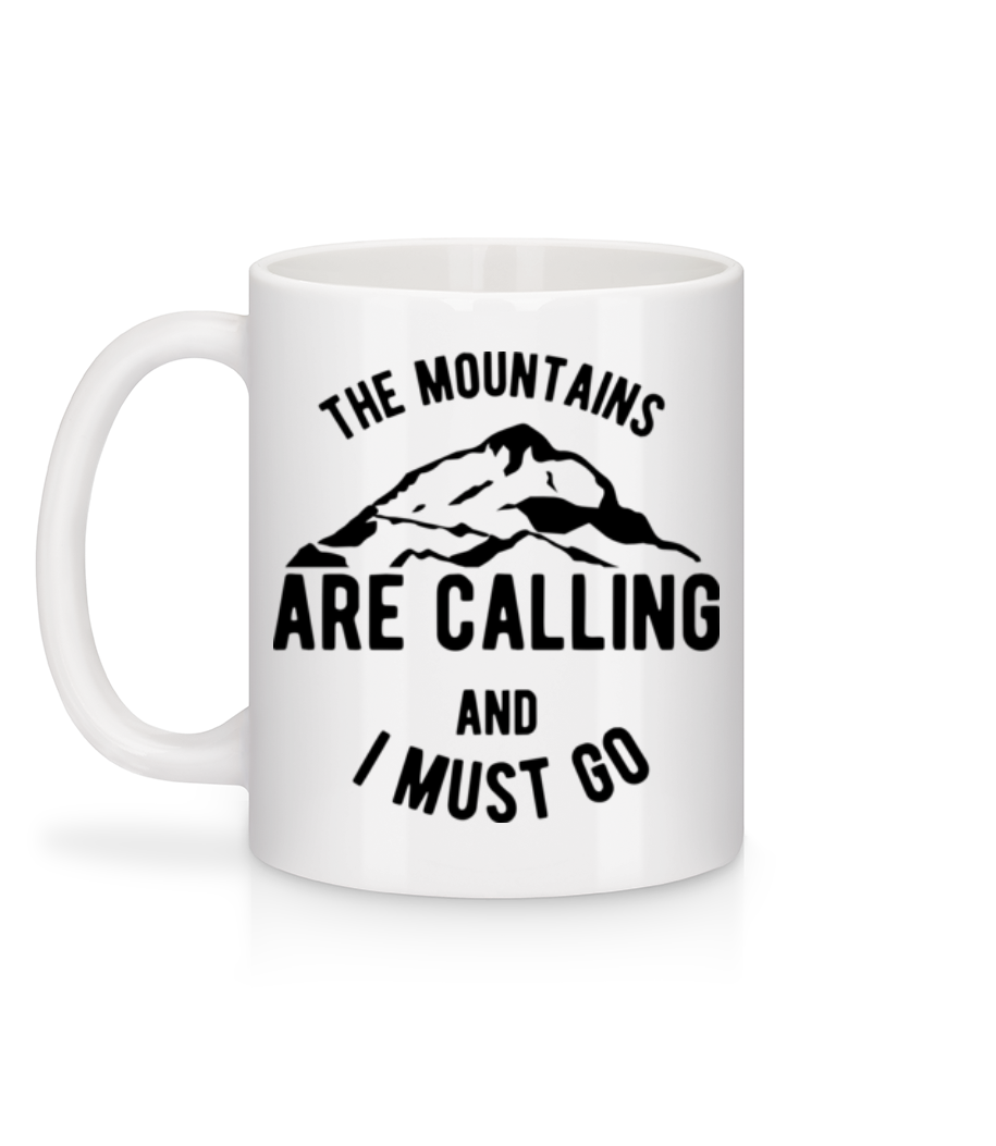Aperçu: The Mountains Are Calling And I Must Go - Mug en céramique blanc - Blanc - Derrière