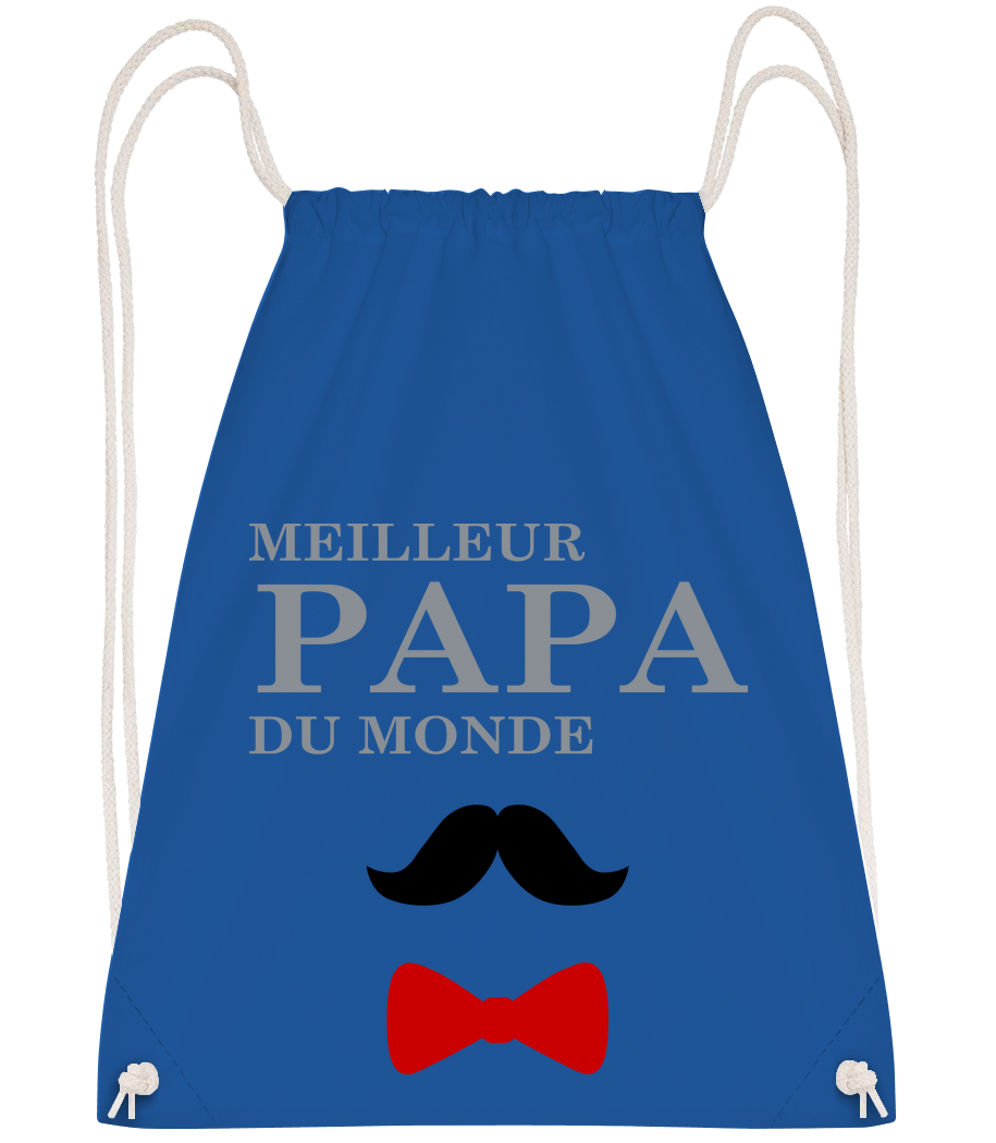 Aperçu: Meilleur Papa Du Monde - Sac à dos Drawstring - Bleu royal - Vorn