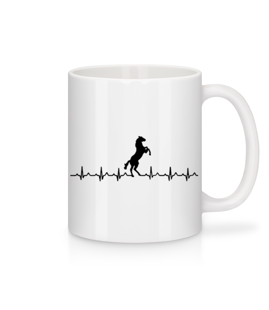 Pulsation Cheval · Mug en céramique blanc