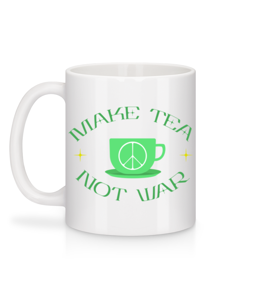Aperçu: Make Tea Not War - Mug en céramique blanc - Blanc - Derrière