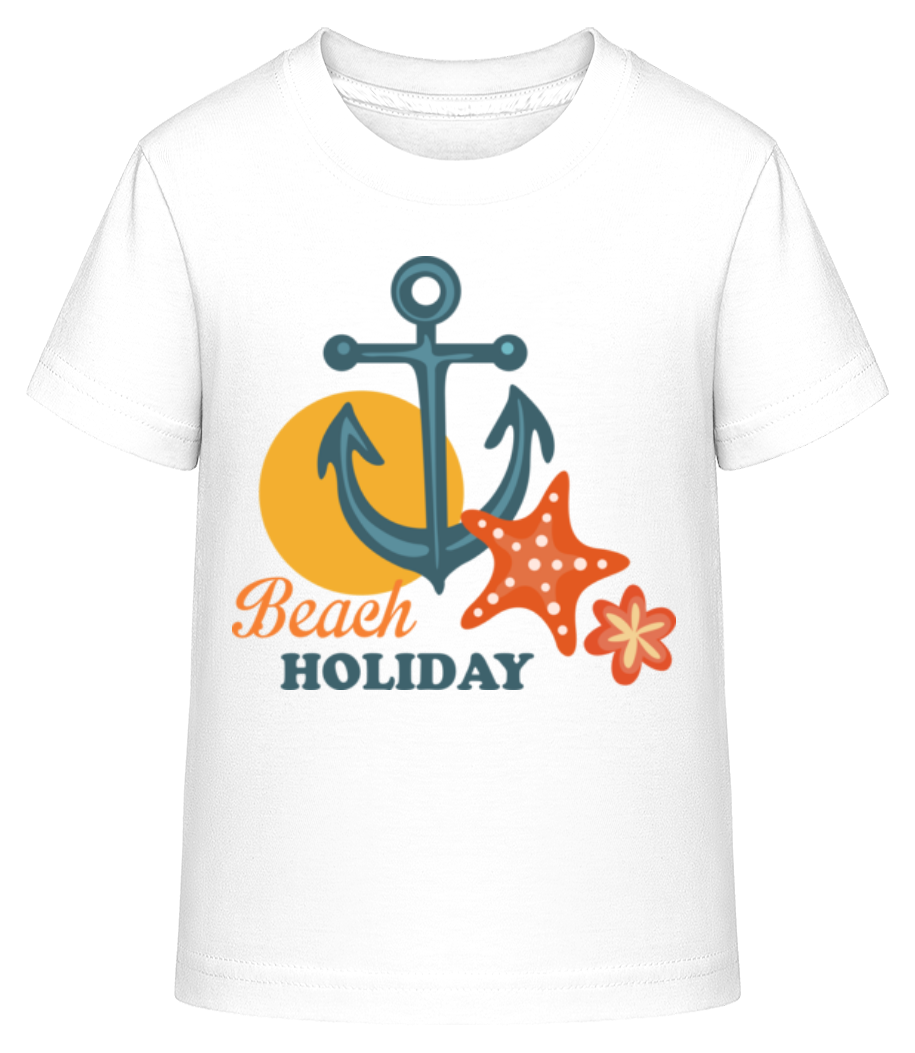 Beach Holiday Logo - T-shirt shirtinator Enfant - Blanc - Devant