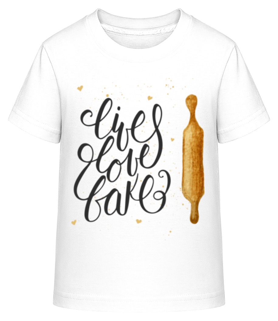 Aperçu: Live Love Bake - T-shirt shirtinator Enfant - Blanc - Devant