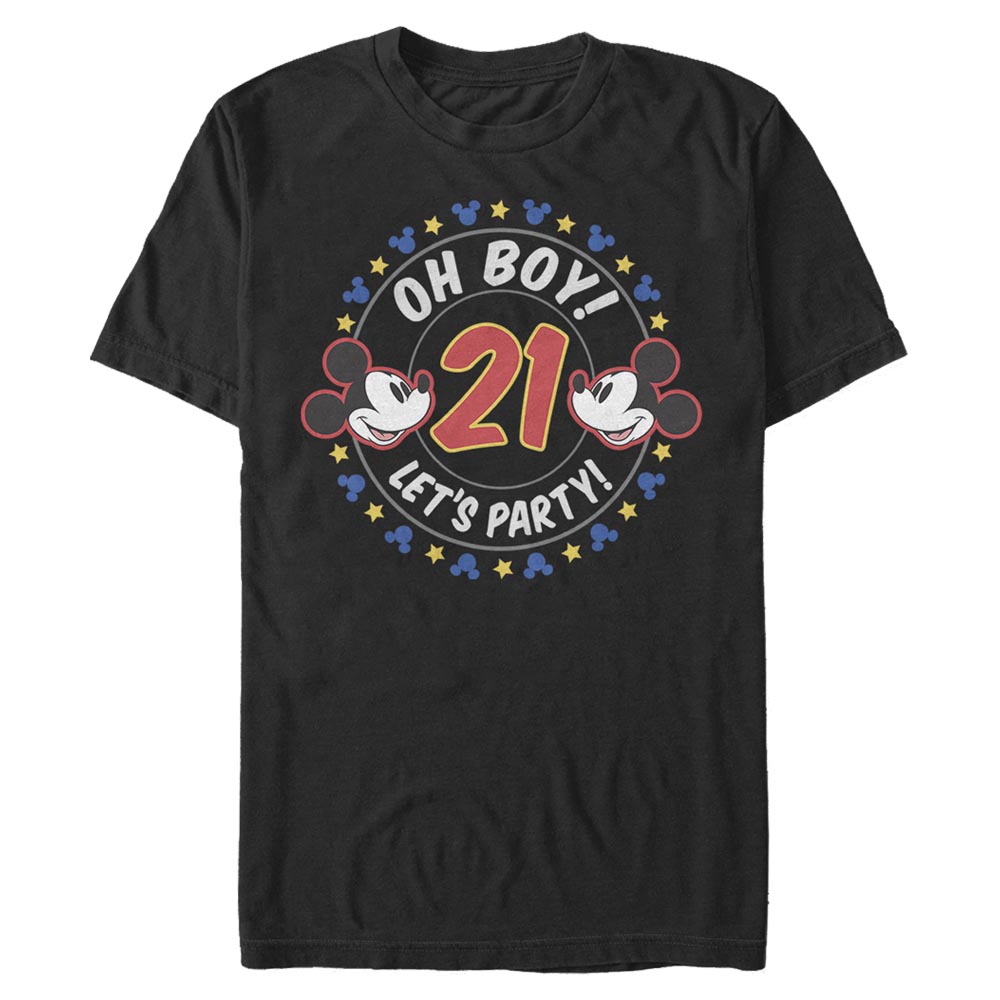 Disney Classics - Mickey Mouse - Mickey Mouse Oh Boy Mickey 21 - Birthday - Homme T-shirt