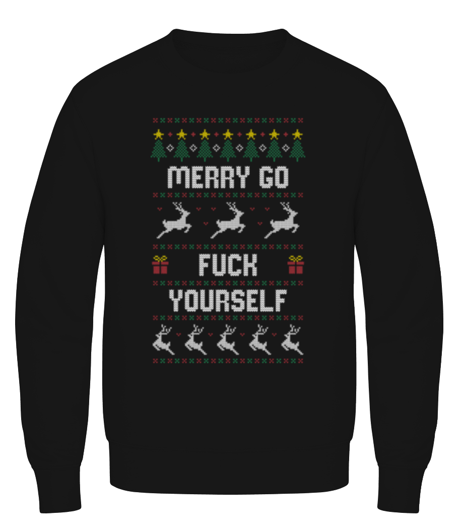 Merry Go Fuck Yourself - Sweatshirt Homme - Noir - Devant