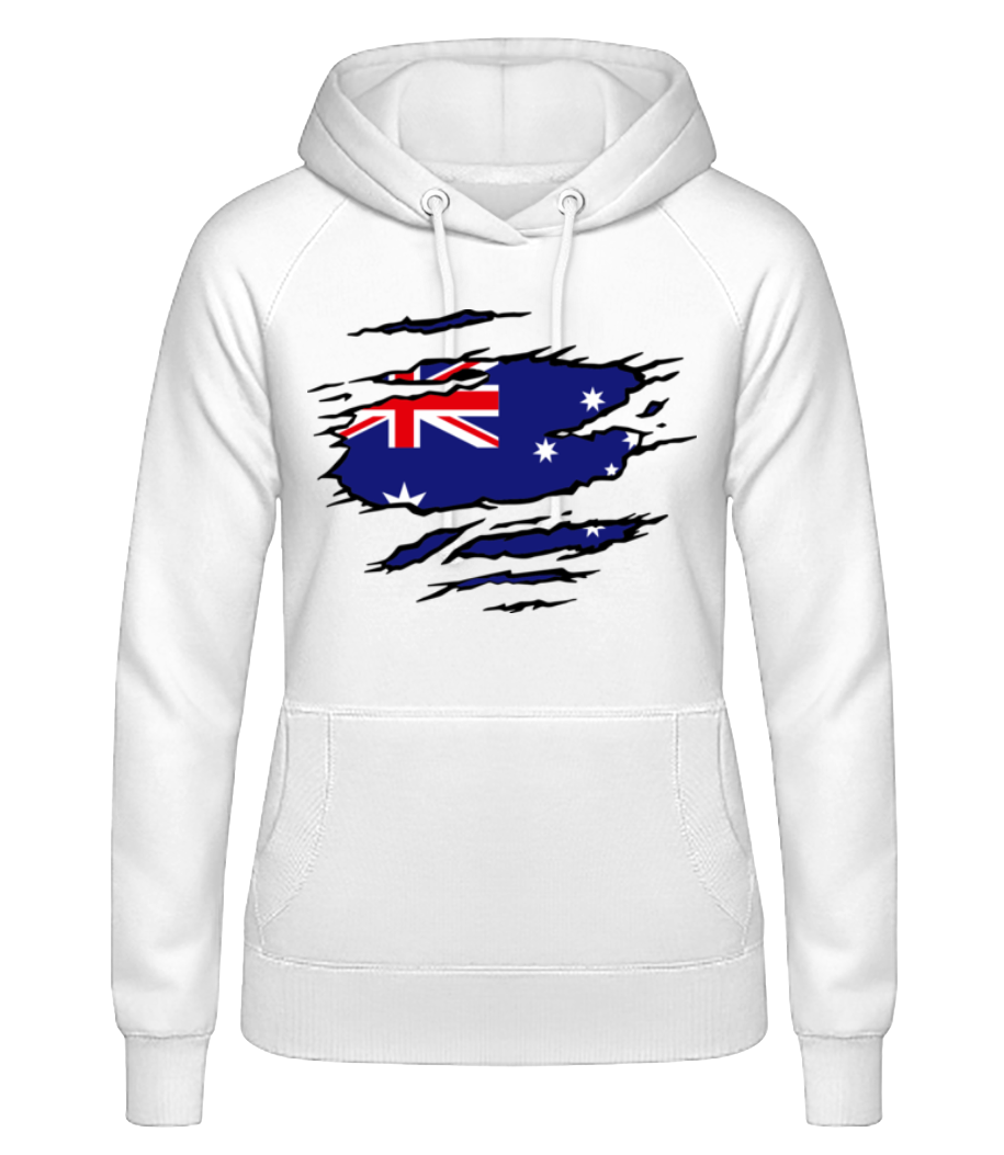 Zerrissene Fahne Australien · Frauen Basic Hoodie