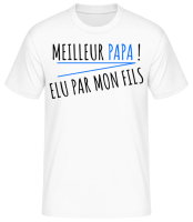Meilleur Papa - T-shirt standard Homme - Blanc - Devant