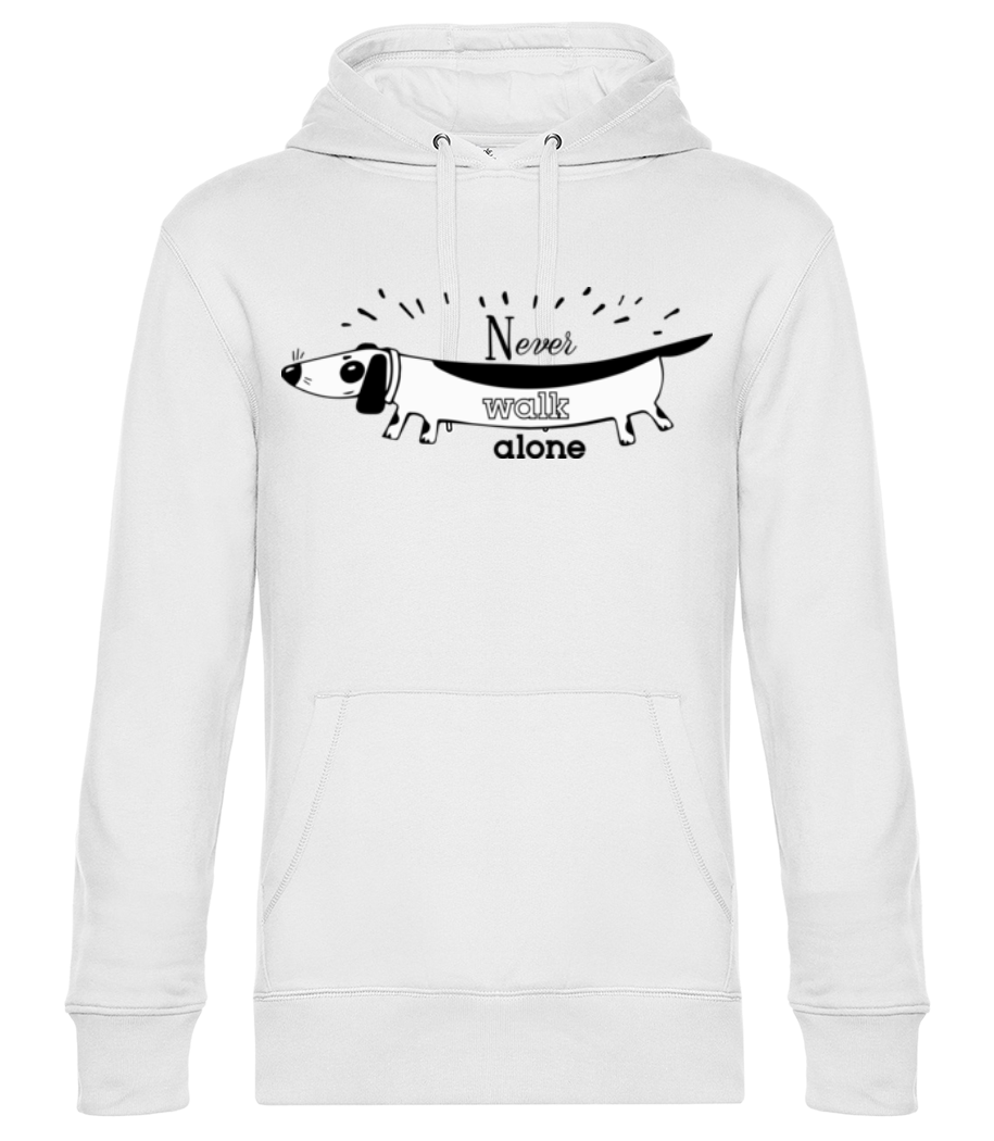 Aperçu: Never Walk Alone Dachshund - Sweat à capuche premium Unisexe - Blanc - Devant
