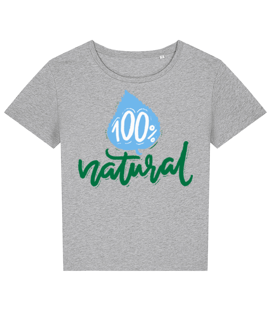 100% Natural - T-shirt bio Femme Stanley Stella 2.0 - Gris chiné - Devant