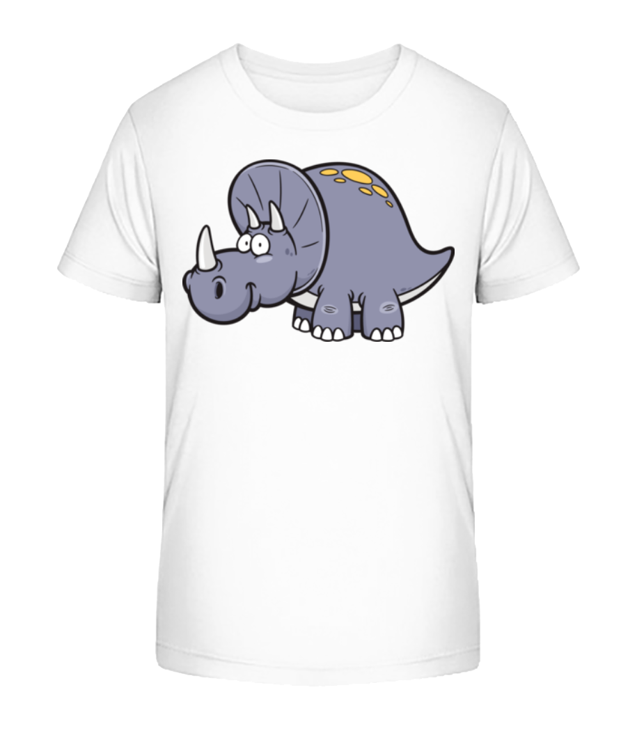 Aperçu: Triceratops Comiques - T-shirt bio Enfant Stanley Stella 2.0 - Blanc - Devant