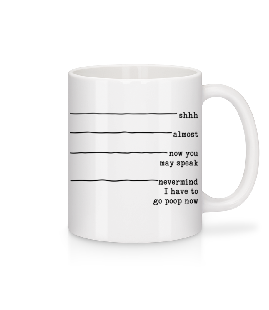Mug Lines Now You May Speak · Mug en céramique blanc
