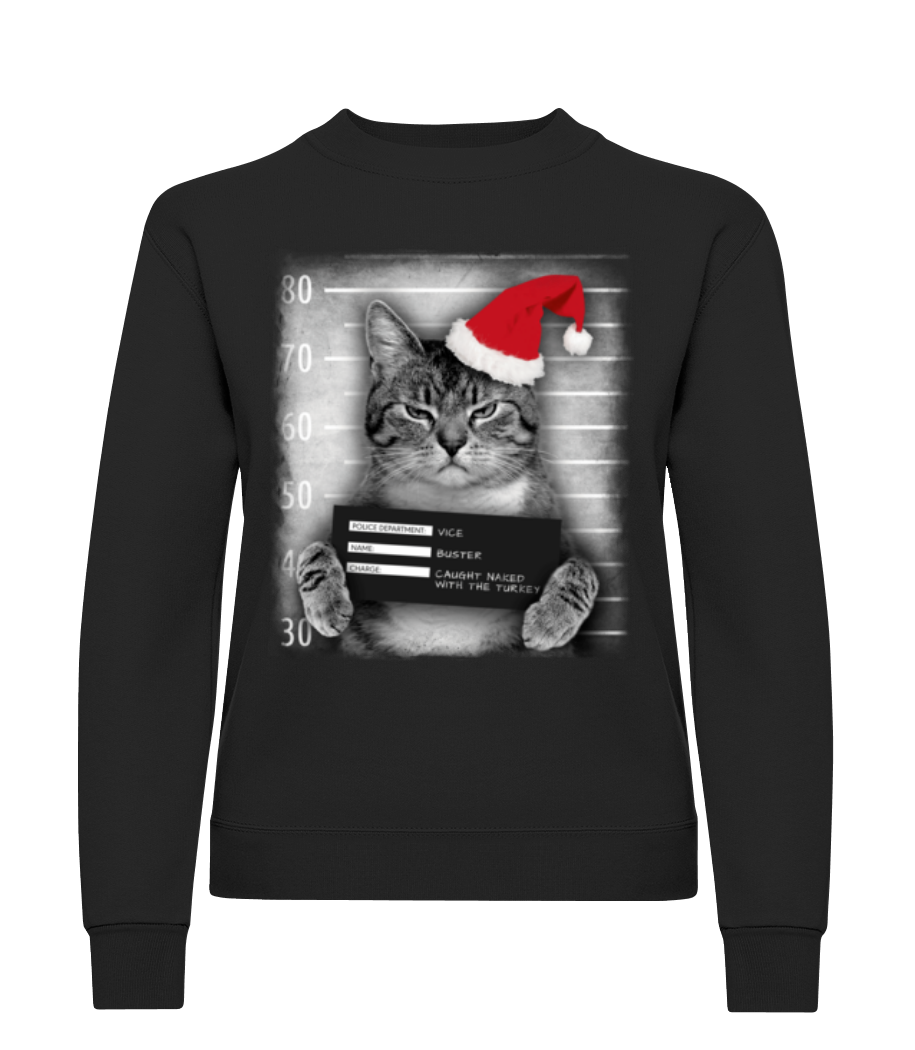 Cat XMas Guilty · Sweatshirt Femme