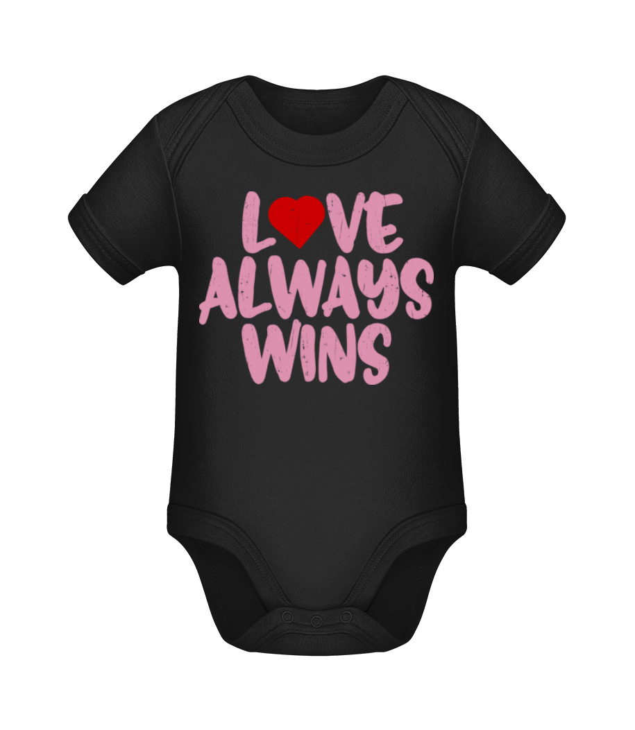 Aperçu: Love Always Wins - Body manches courtes bio - Noir - Devant