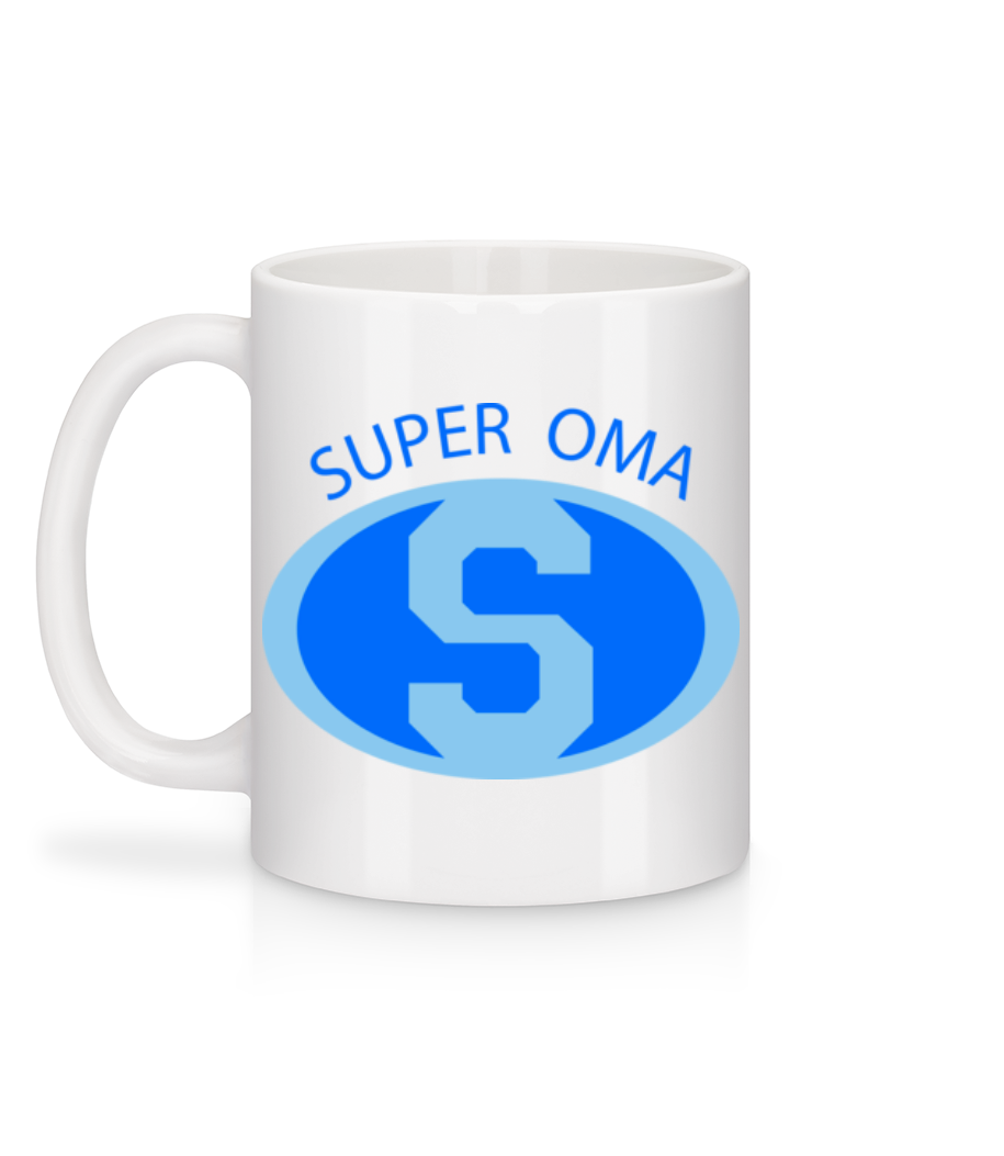Vorschau: Super Oma - Tasse - Weiß - Hinten