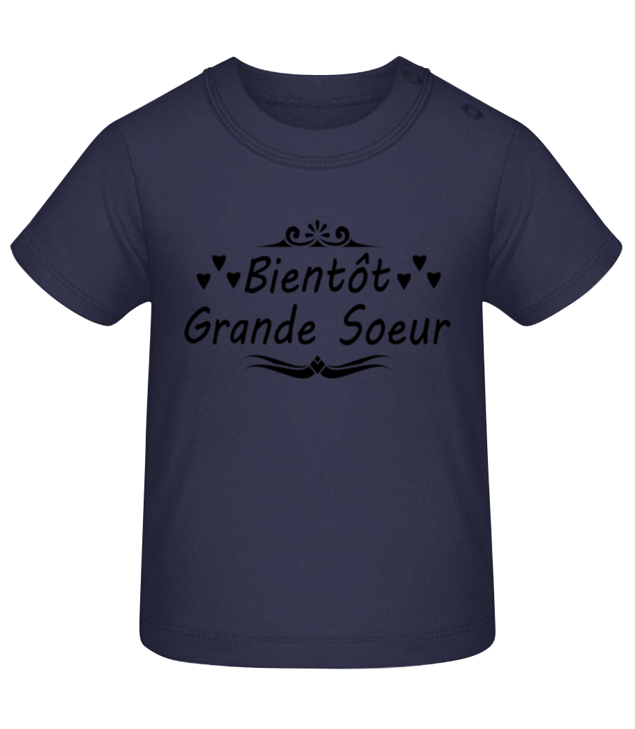 Bientôt Grande Sœur · T-shirt Bio Bébé