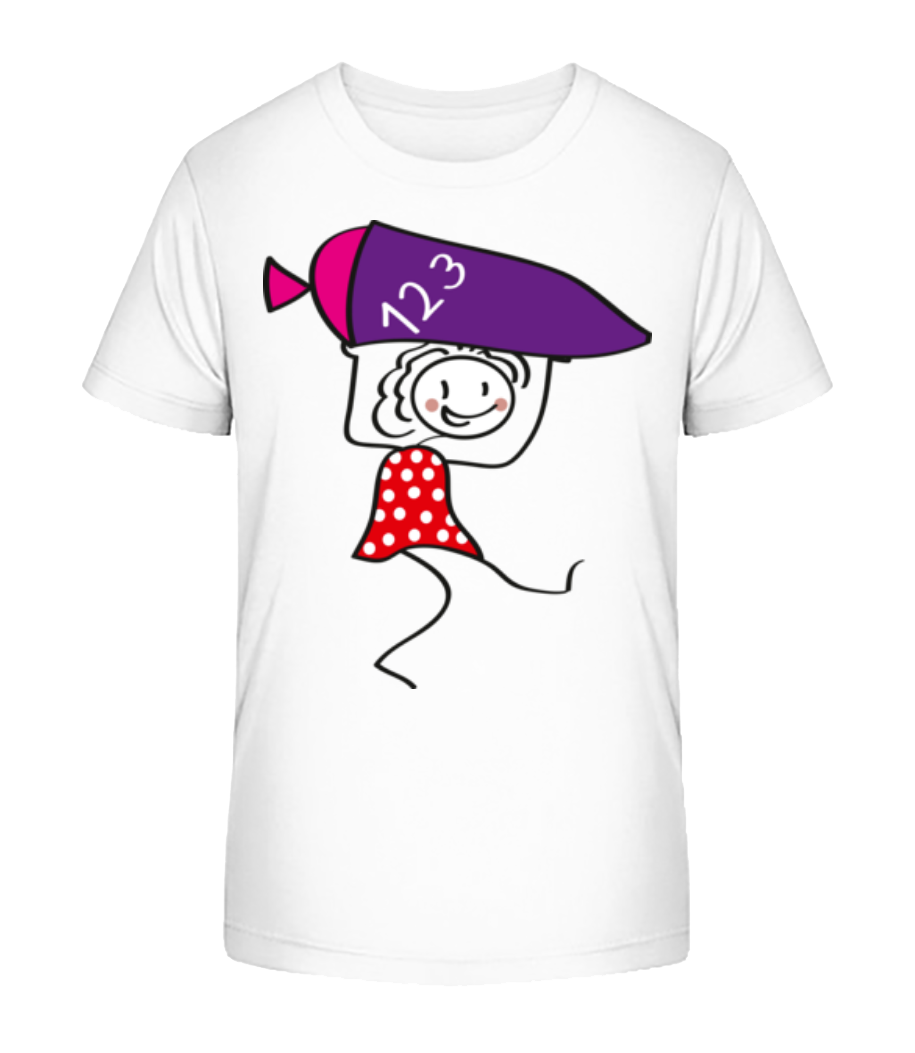 Kind Mit 123-Schultüte · Kinder Bio T-Shirt Stanley Stella 2.0