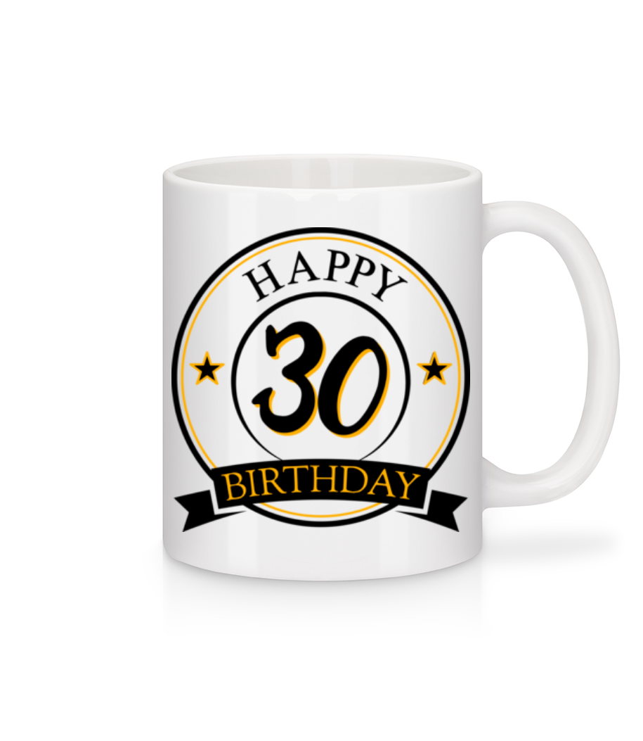 Happy Birthday 30 · Mug en céramique blanc