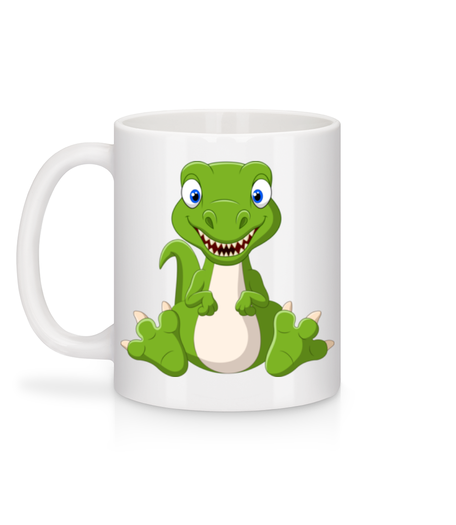 Aperçu: Dinosaure Vilain - Mug en céramique blanc - Blanc - Derrière
