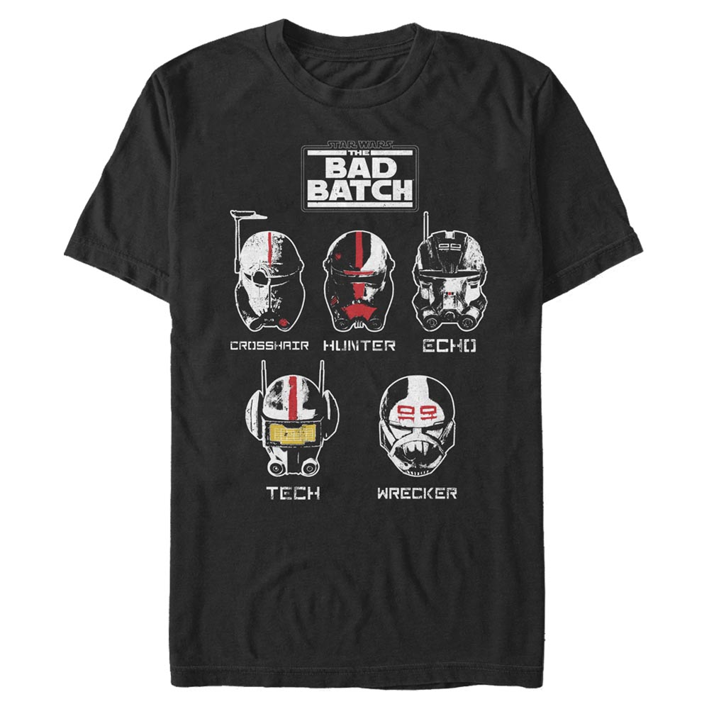 Star Wars - The Bad Batch - Textbook Helmet Group - Männer T-Shirt