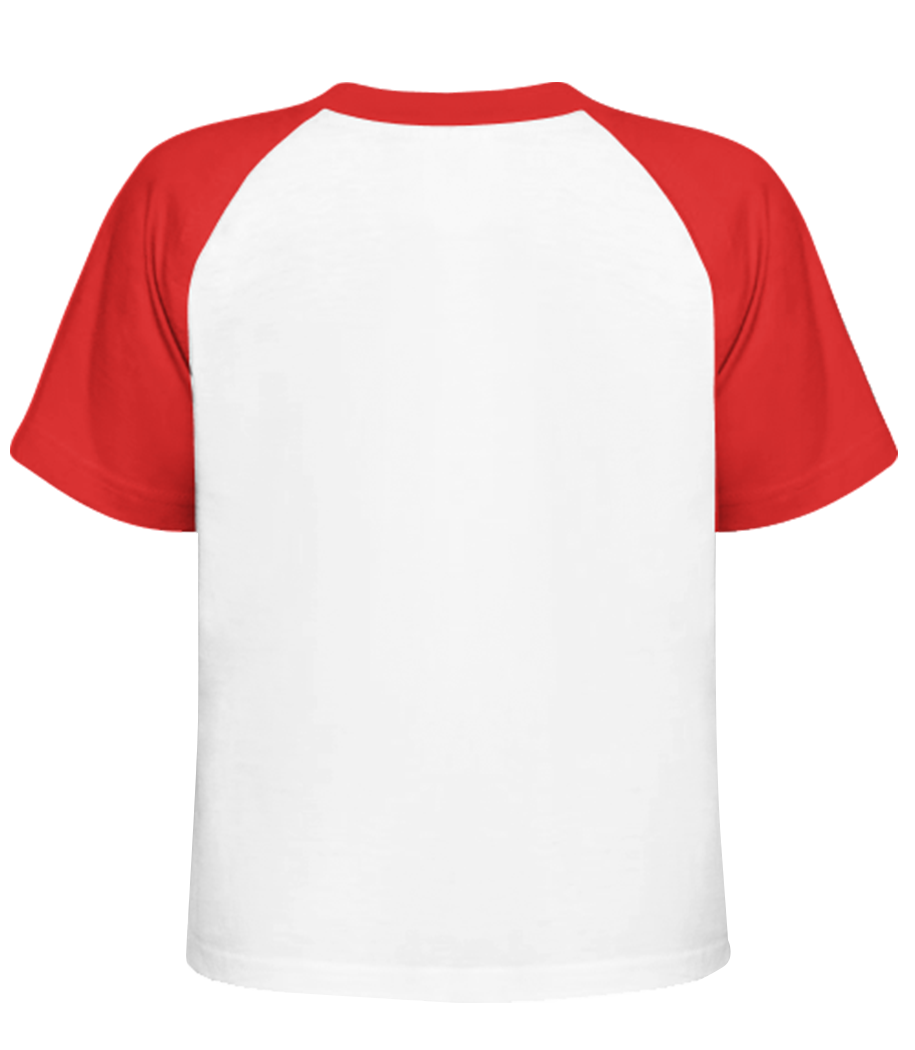 Aperçu: T-shirt baseball Enfant - Blanc / Rouge - Derrière