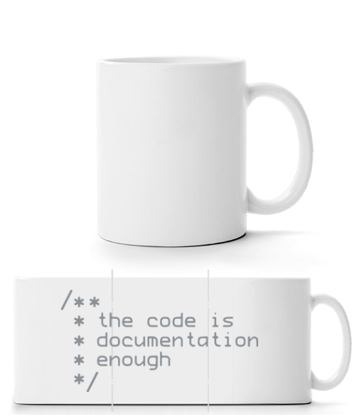Code Is Documentation · Mug panorama