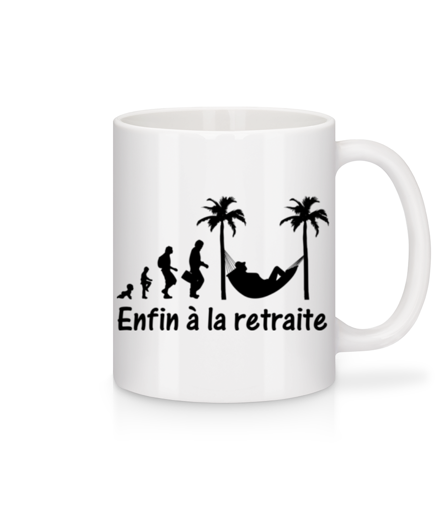Enfin À La Retraite · Mug en céramique blanc