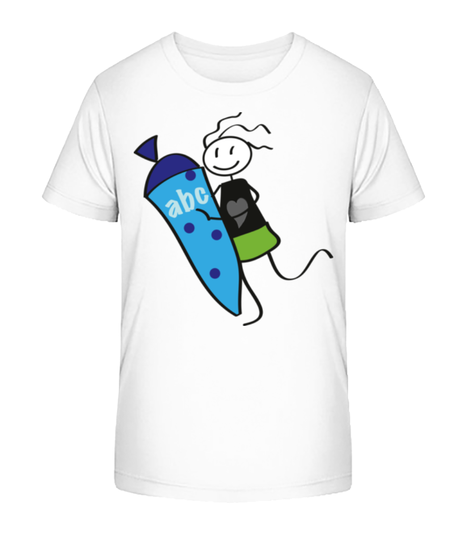 Kind Mit ABC-Schultüte · Kinder Bio T-Shirt Stanley Stella 2.0