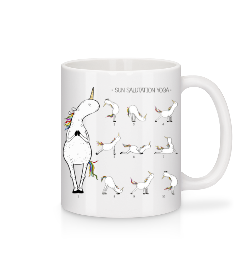 Sun Salutation Yoga · Mug en céramique blanc