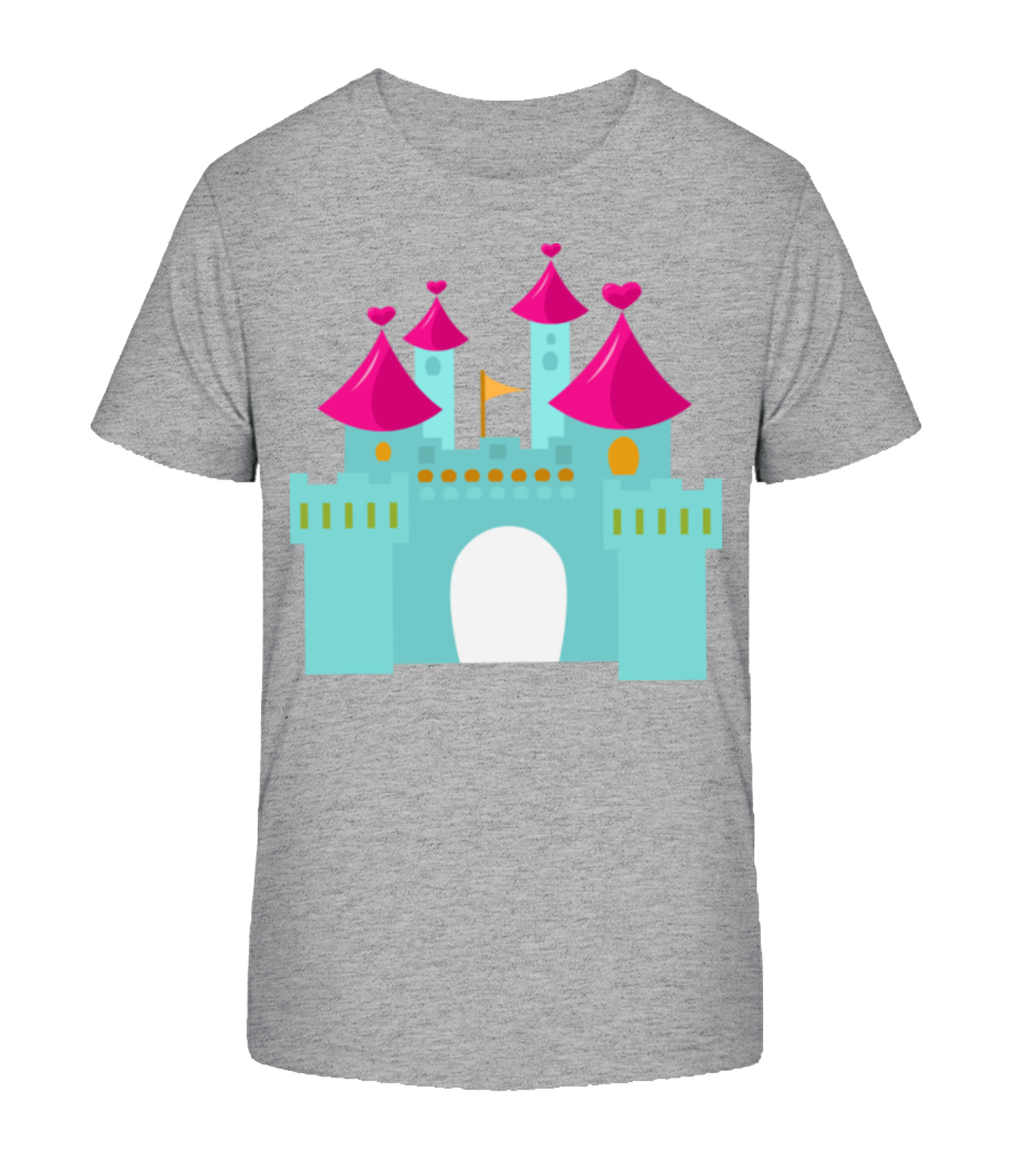 Princess Castle - T-shirt bio Enfant Stanley Stella 2.0 - Gris chiné - Devant