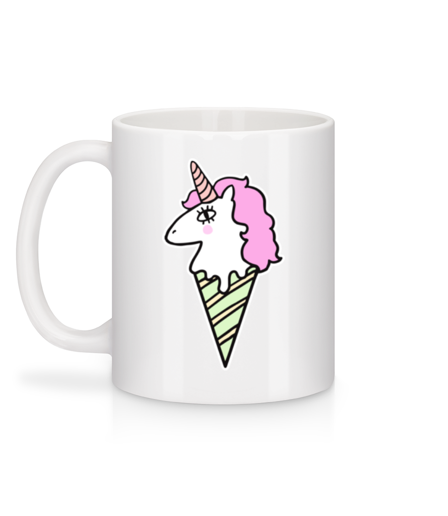 Aperçu: Glace Licorne - Mug en céramique blanc - Blanc - Derrière