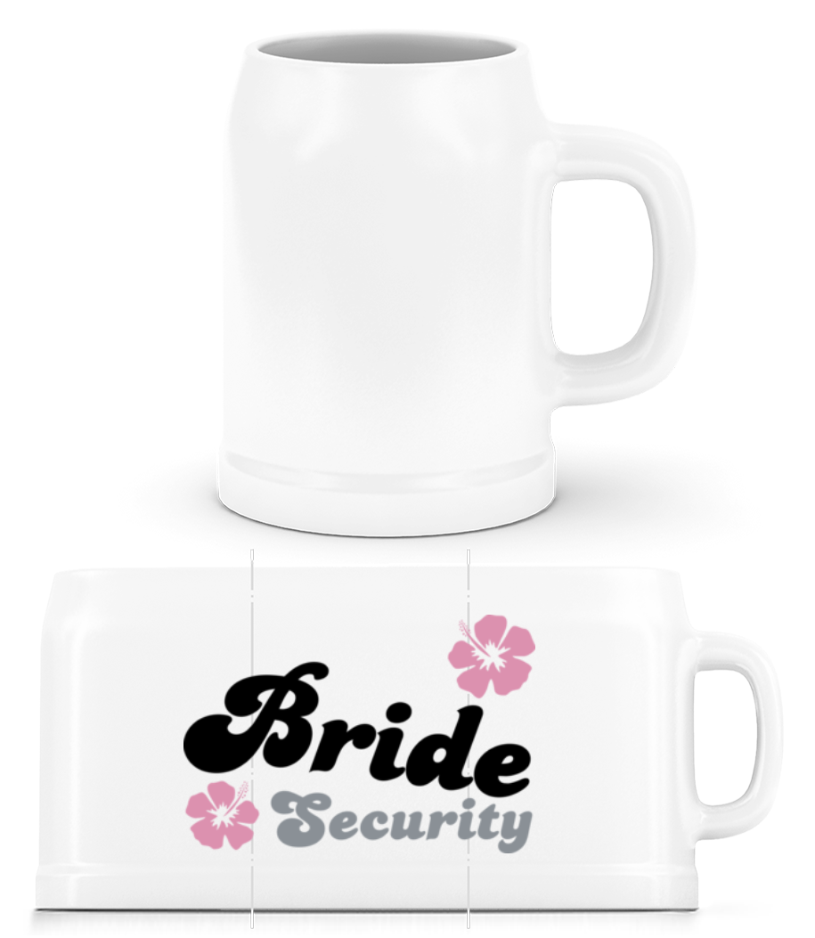 Aperçu: Bride Security Flowers - Chope de bière - Blanc - Devant