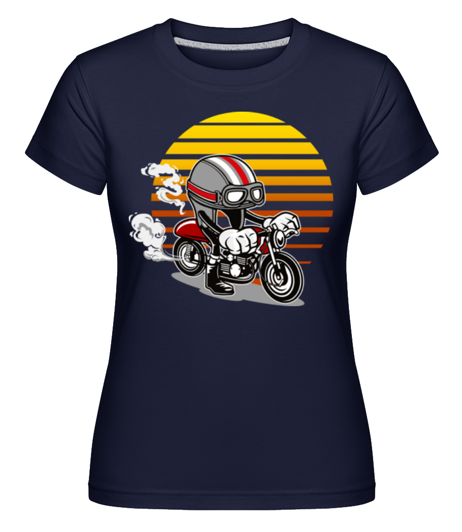 Aperçu: Caferacer Helmet -  T-shirt Shirtinator femme - Bleu marine - Devant