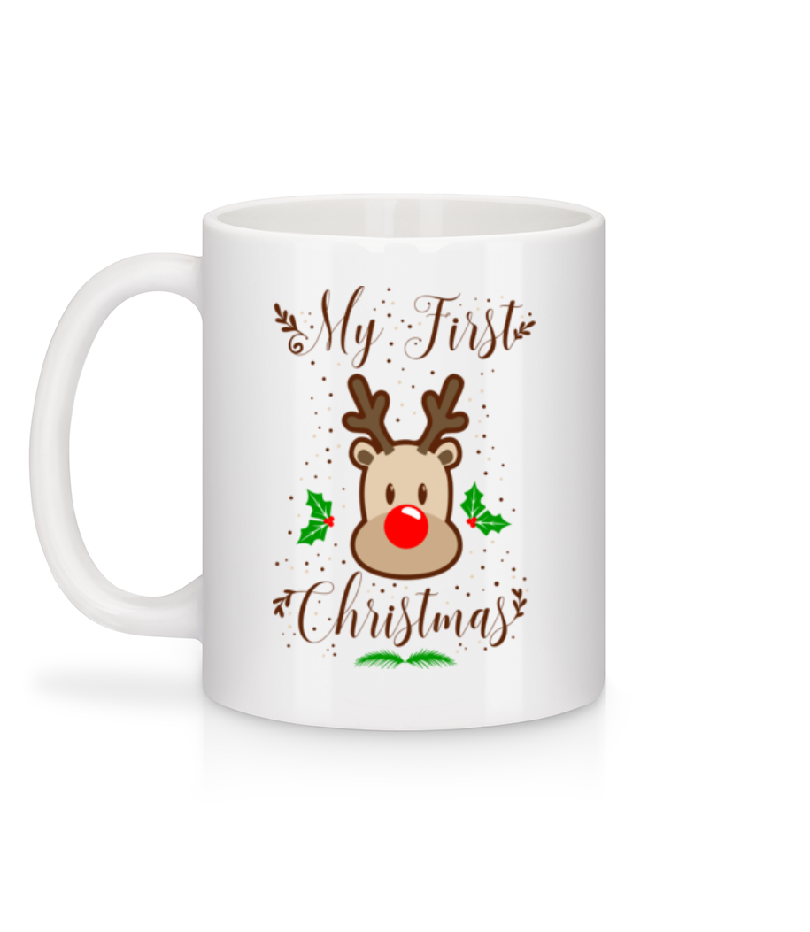 Mon Premier Noël - Mug en céramique blanc - Blanc - Derrière