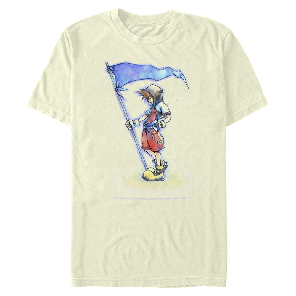 Disney - Kingdom Hearts - Sora With Flag - Homme T-shirt