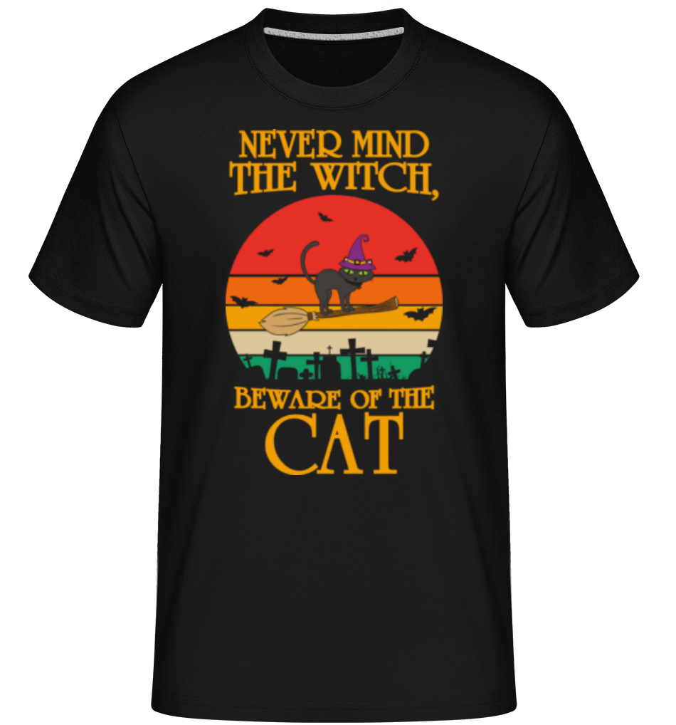Nevermind The Witch Beware Of The Cat ·  T-Shirt Shirtinator homme