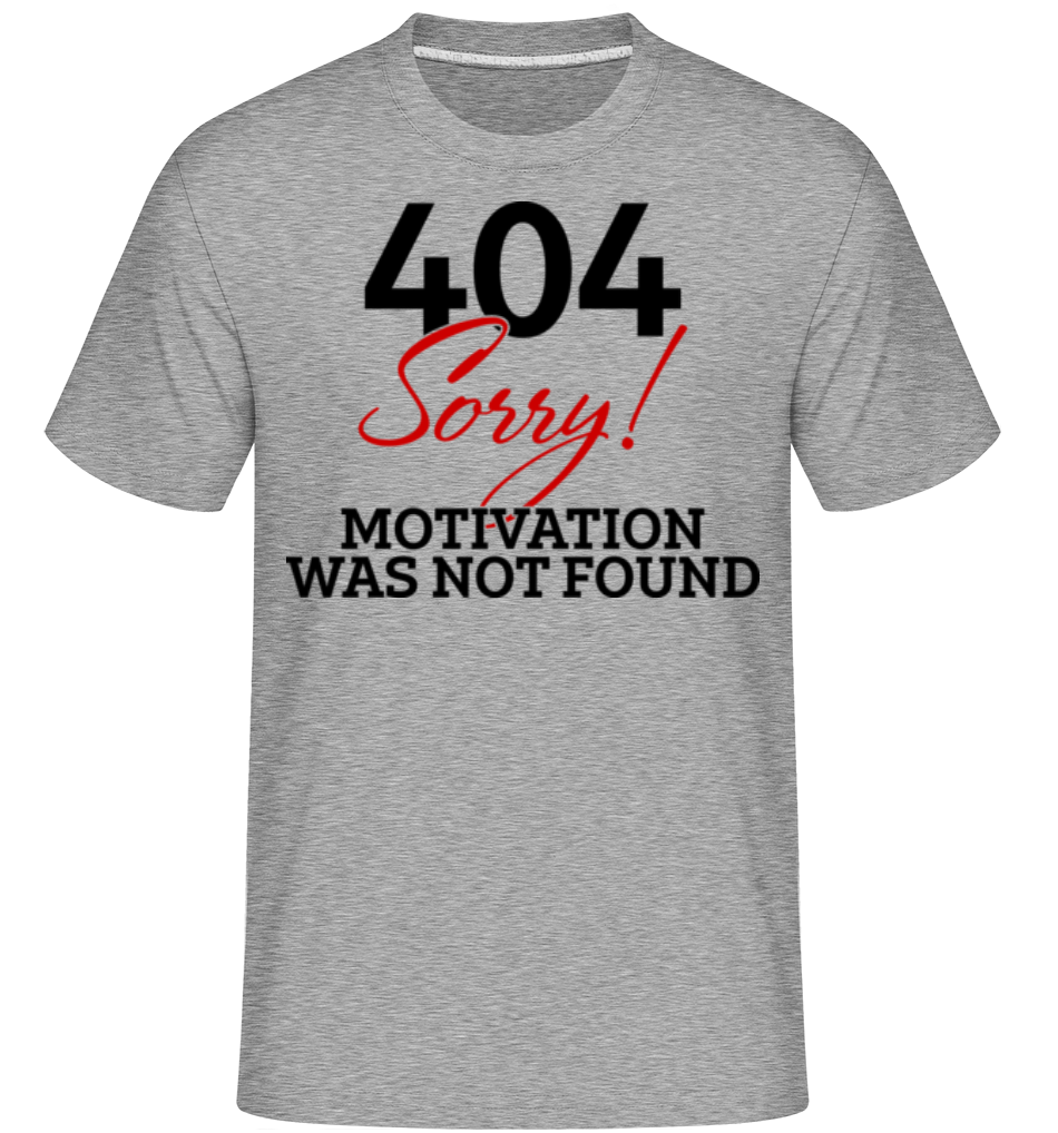 Aperçu: 404 Motivation Not Found -  T-Shirt Shirtinator homme - Gris chiné - Devant