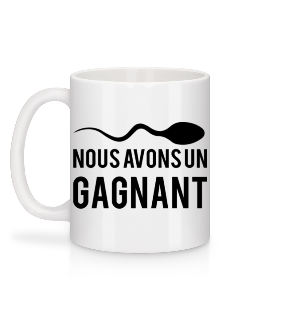 Aperçu: Sperme Gagnant - Mug en céramique blanc - Blanc - Derrière