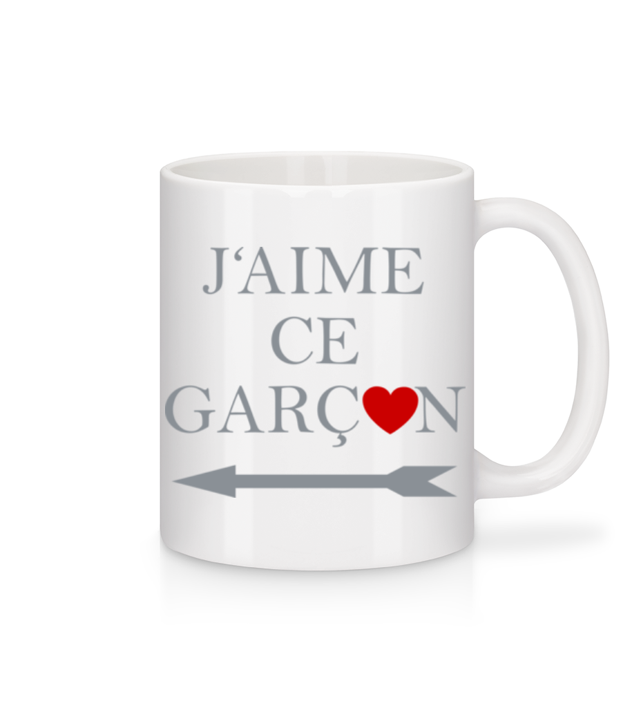 J'Aime Ce Garçon · Mug en céramique blanc