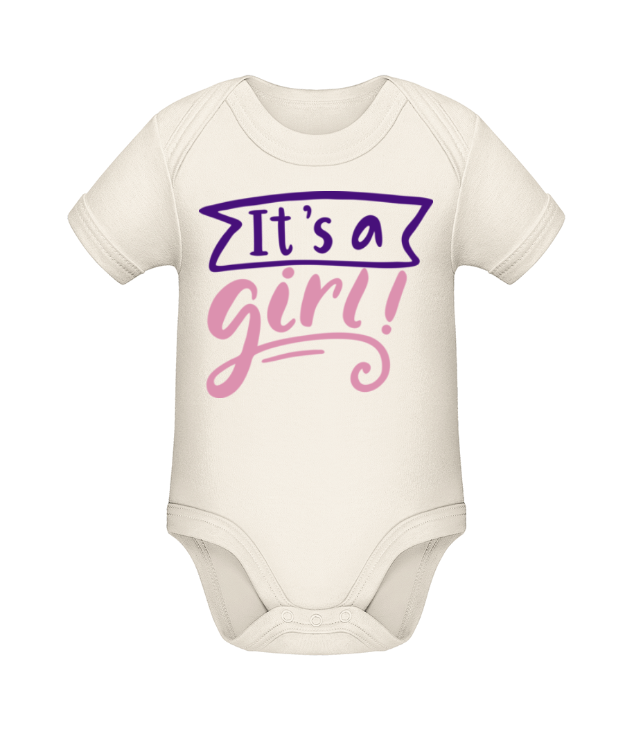 Aperçu: It´s A Girl - Body manches courtes bio - Crème - Devant