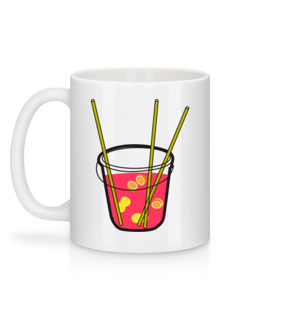Sangria - Mug en céramique blanc - Blanc - Derrière