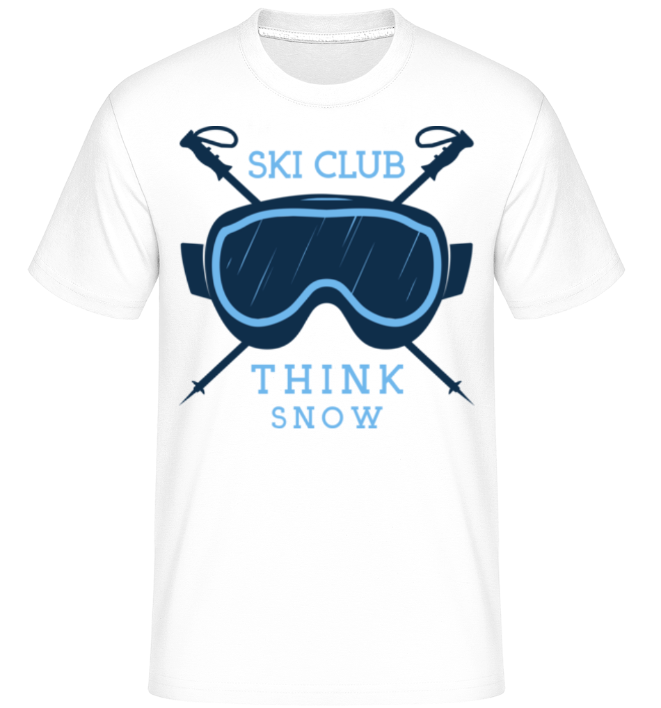 Aperçu: Ski Club Think Snow Icon -  T-Shirt Shirtinator homme - Blanc - Devant