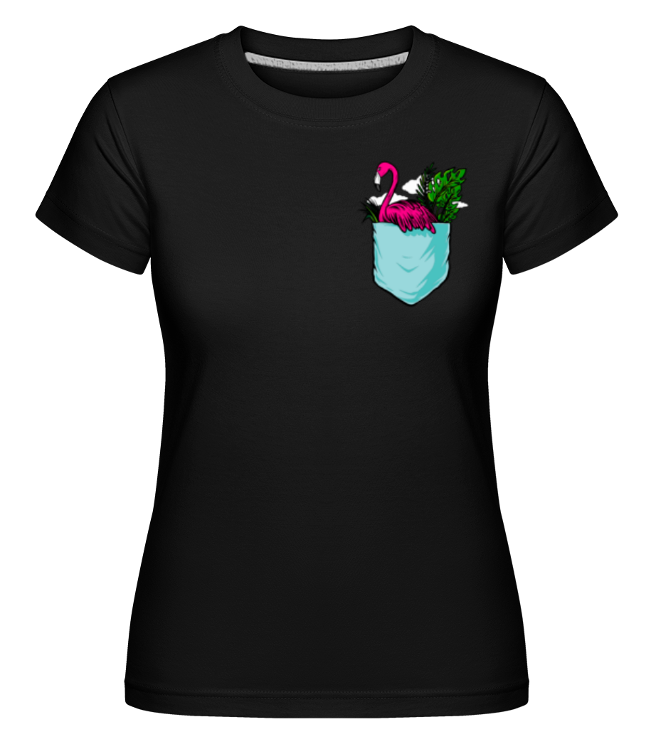 Poche Poitrine Flamant Rose ·  T-shirt Shirtinator femme