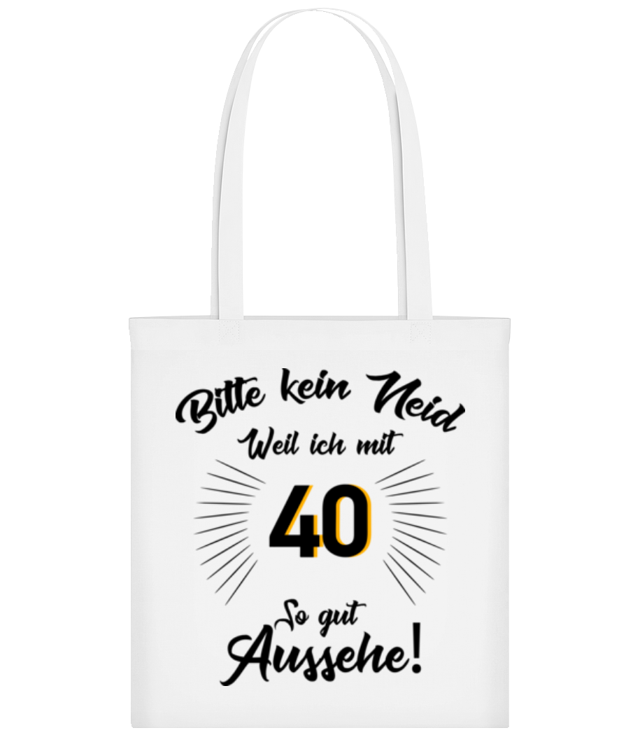 Vorschau: So Gut Aussehen Mit 40 - Stofftasche - Weiß - Vorne