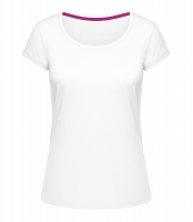 Frauen T-Shirt U-Ausschnitt - Weiß - Vorne