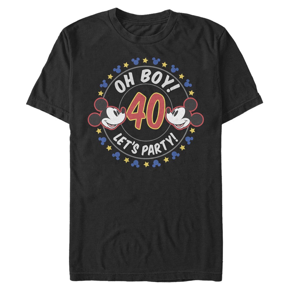 Disney Classics - Mickey Mouse - Mickey Mouse Oh Boy Mickey 40 - Birthday - Homme T-shirt