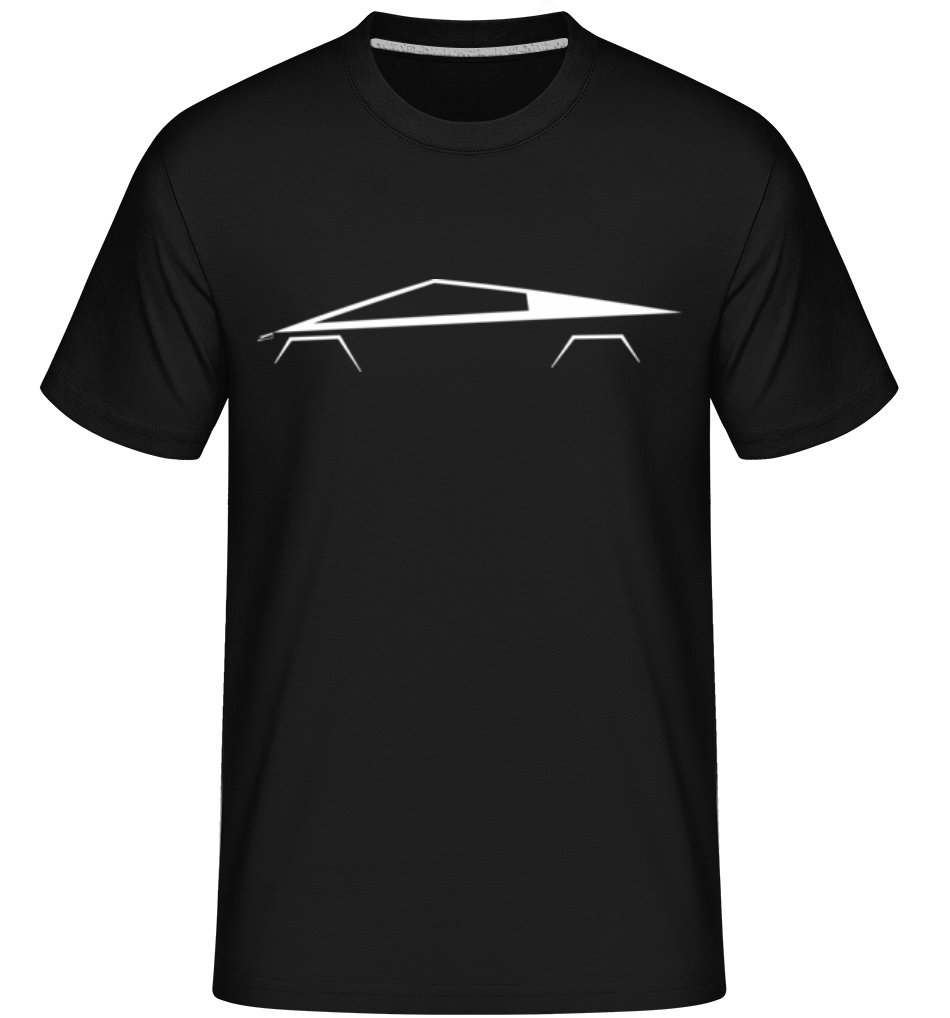 Aperçu: 'Tesla Cybertruck' Silhouette -  T-Shirt Shirtinator homme - Noir - Devant