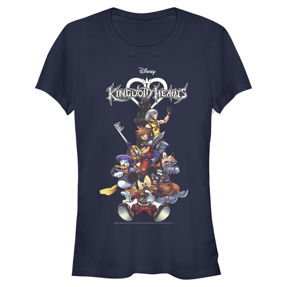 Disney - Kingdom Hearts - Photo de groupe Group With Logo - Femme T-shirt